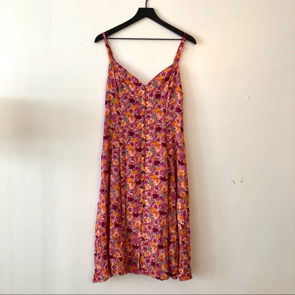 Urban Outfitters Kimchi Blue Button-down Floral Sundress